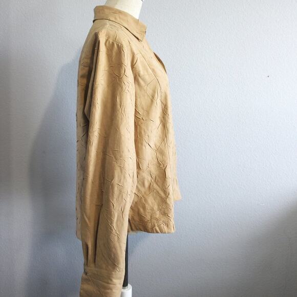 Coldwater Creek Front Zip Tan Jacket Size L - Picture 6 of 9